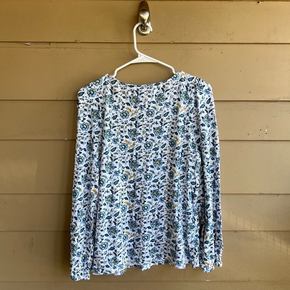 Lucky Brand Boho Long Sleeve Top - Size M - Casual Modest Floral - Picture 4 of 4